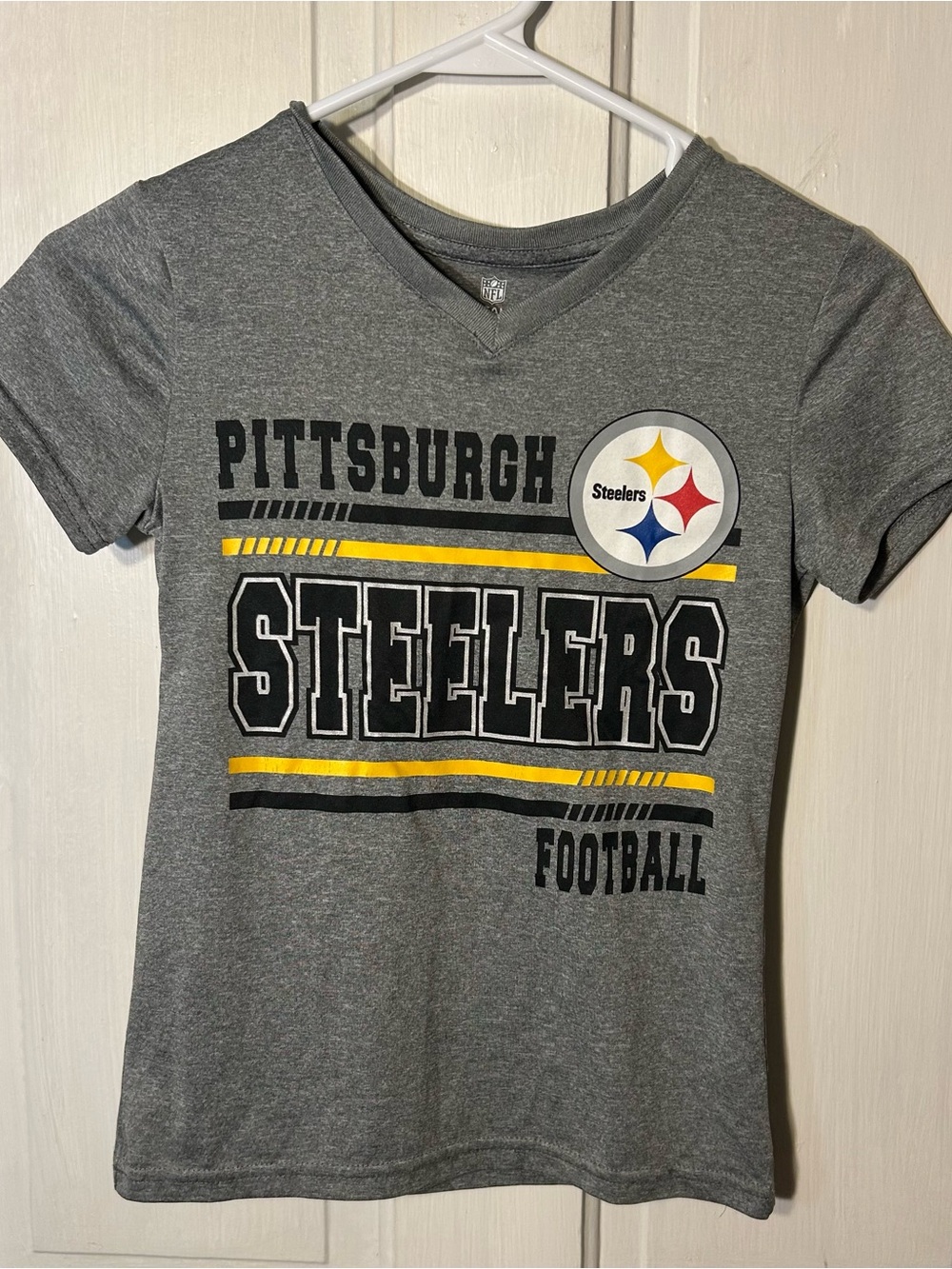 Kids Steeler Gray Short Sleeve Tee